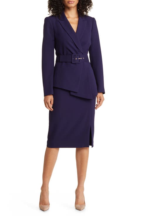 Nested Belted Jacket and Skirt