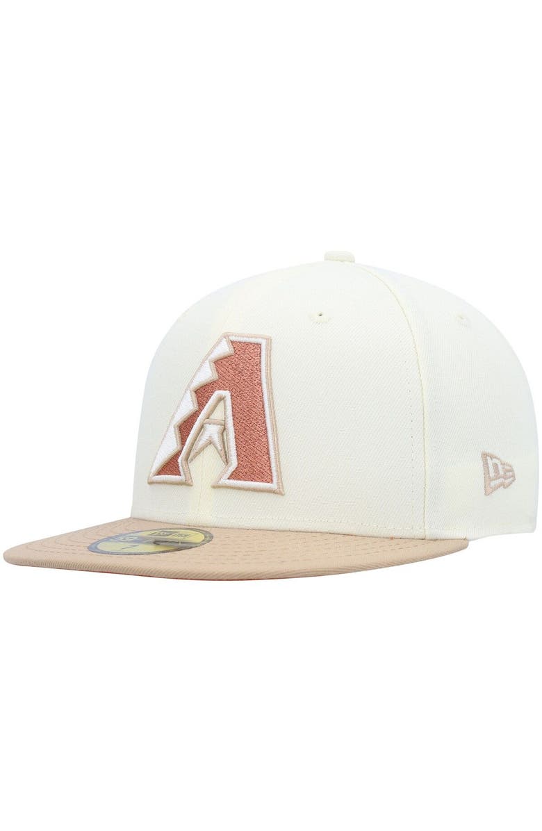 New Era Men's New Era Cream Arizona Diamondbacks Chrome Camel Rust Undervisor 59FIFTY Fitted Hat, Main, color,