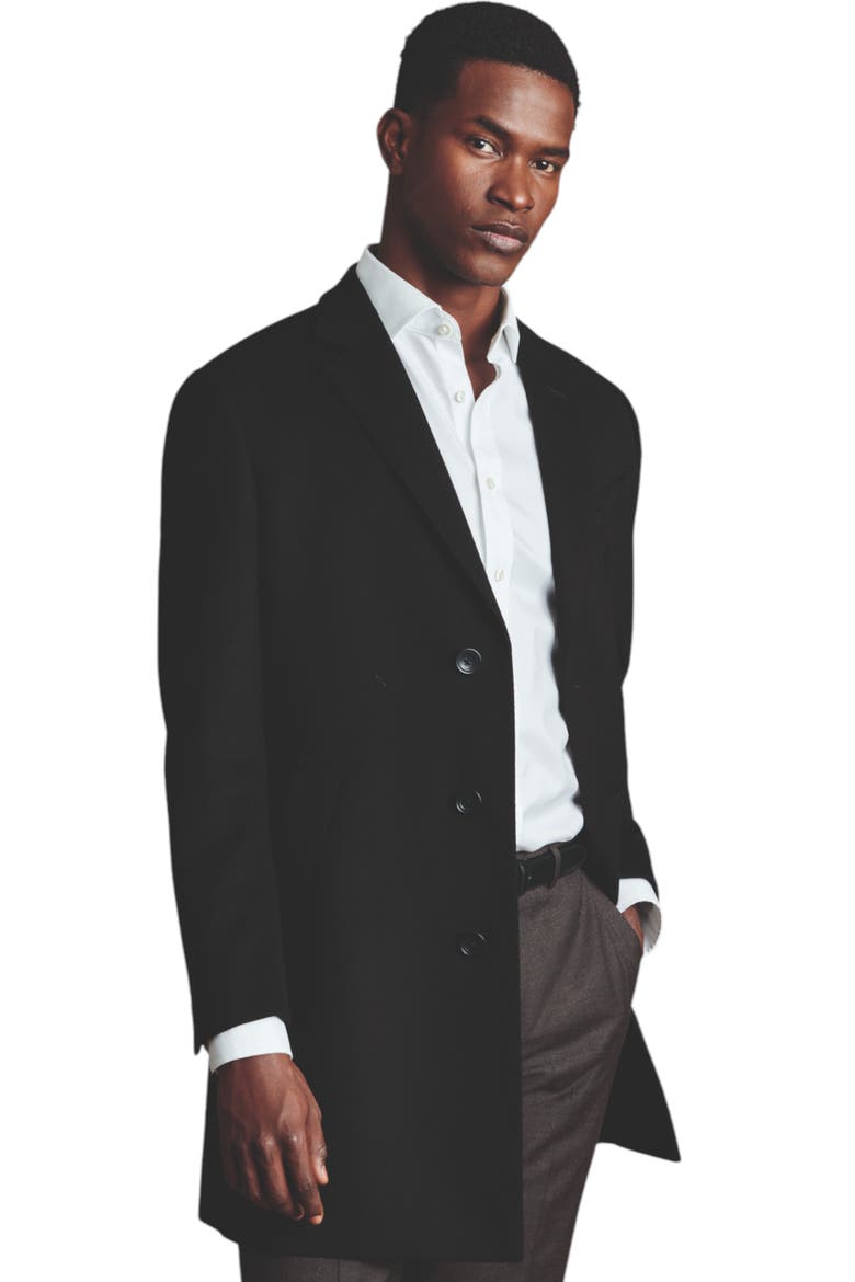 Pure Wool Overcoat, Main, color, BLACK