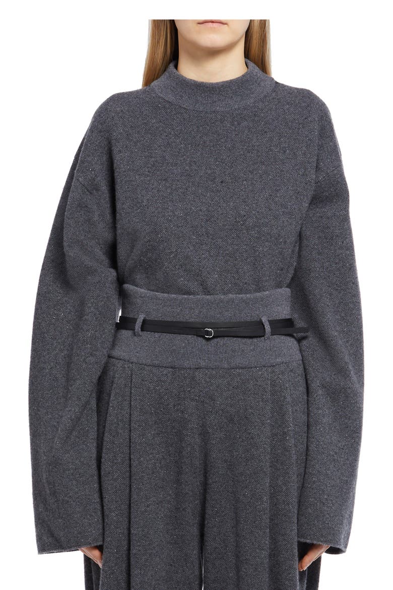 Daverio Boxy Cashmere & Silk Sweater, Main, color, GREY MELANGE