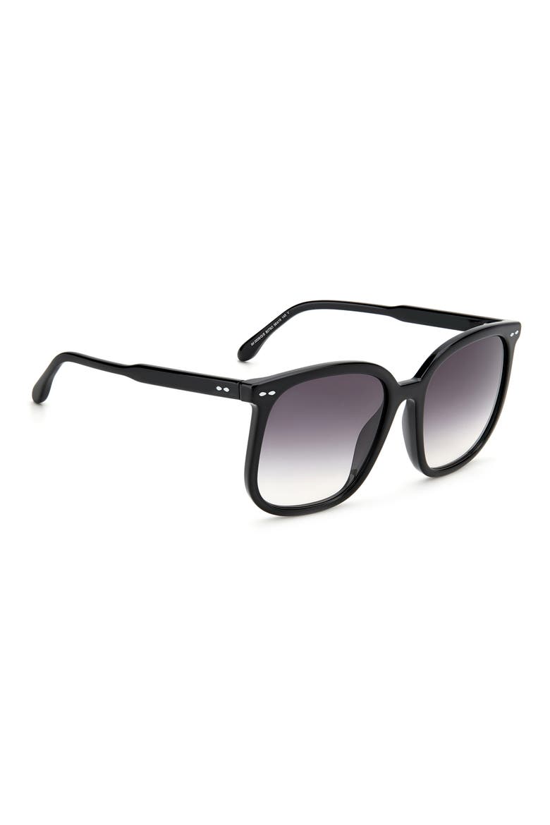56mm Cat Eye Sunglasses, Alternate, color, BLACK/ GREY SHADED