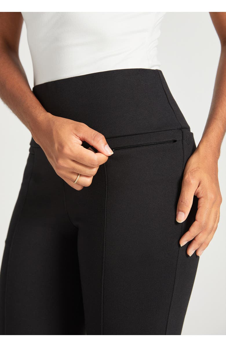 Betabrand Power Down DPYP Dress Pant Yoga Pant Skinny, Alternate, color, Black