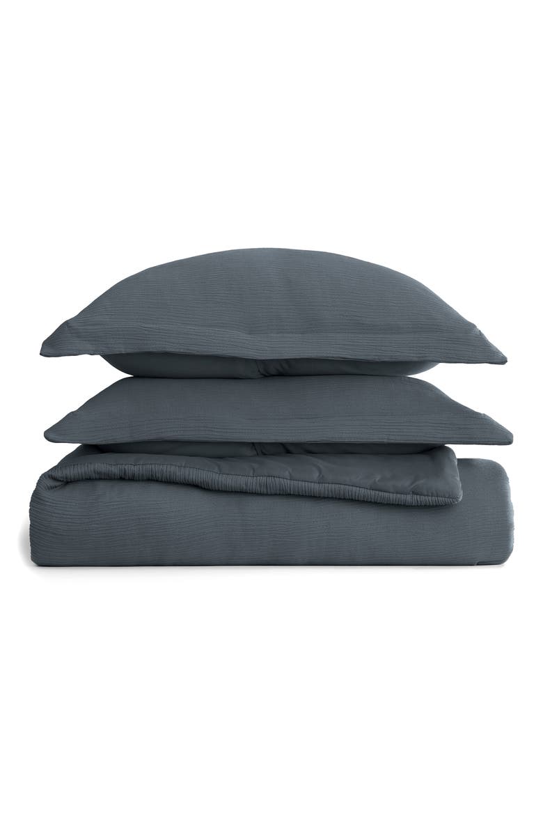 Double Gauze 3-Piece Comforter Set, Main, color, SLATE BLUE