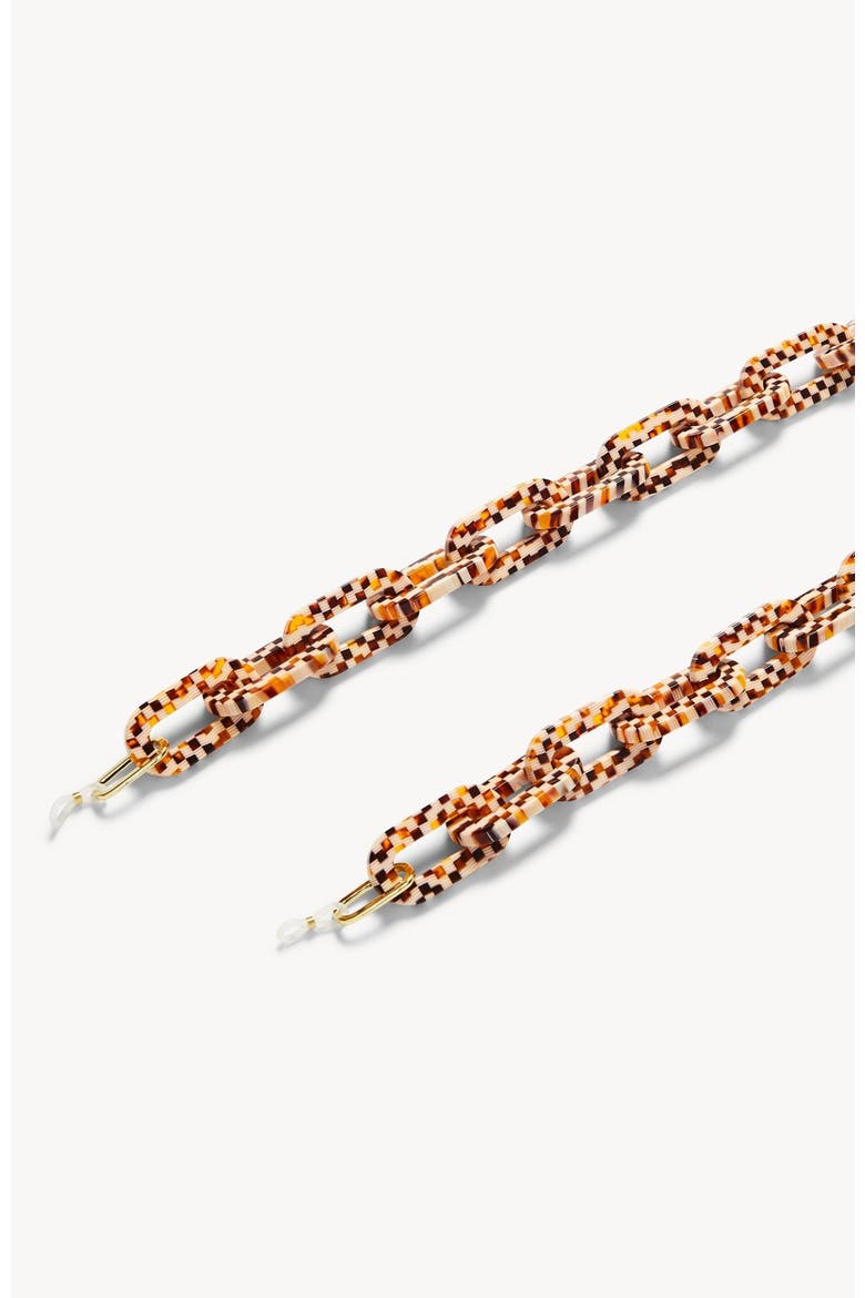 Chunky Sunglass Chain, Alternate, color, Tortoise Checker