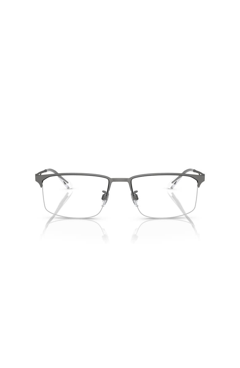 Emporio Armani 55mm Rectangle optical glasses, Alternate, color, Grey