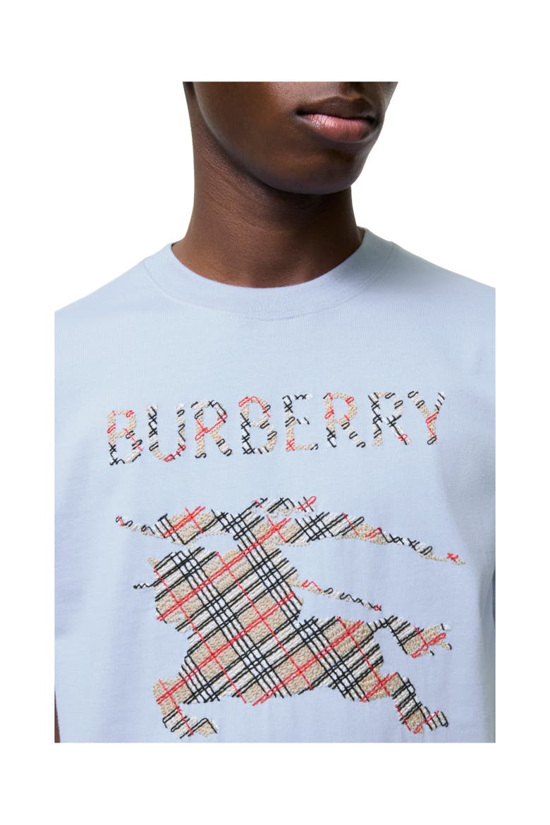 Cross Stitch Knight Cotton T-shirt, Alternate, color, Sunbleached blue