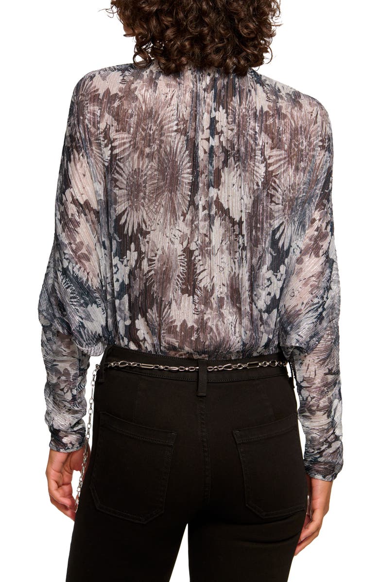 Ramy Brook Margot Bodysuit, Alternate, color, Dove Grey Floral