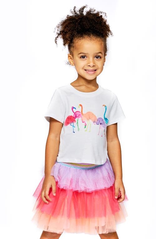 Shop Truly Me Kids' Colorblock Tutu Skirt In Coral/pink Multi