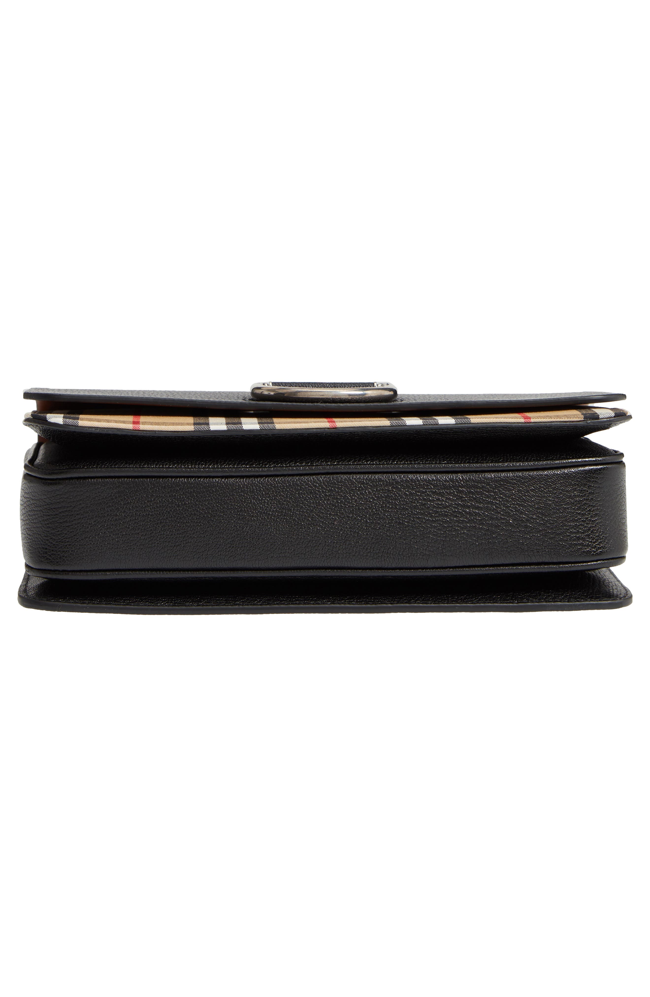 Burberry Medium D-Ring Vintage Check & Leather Crossbody Bag, Alternate, color, 