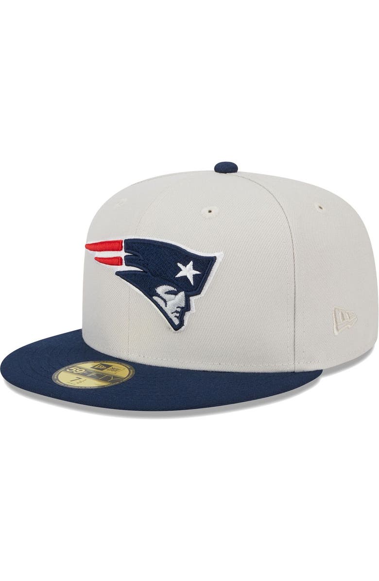 New Era Men's New Era Khaki/Navy New England Patriots Super Bowl Champions Patch 59FIFTY Fitted Hat, Main, color, Khaki