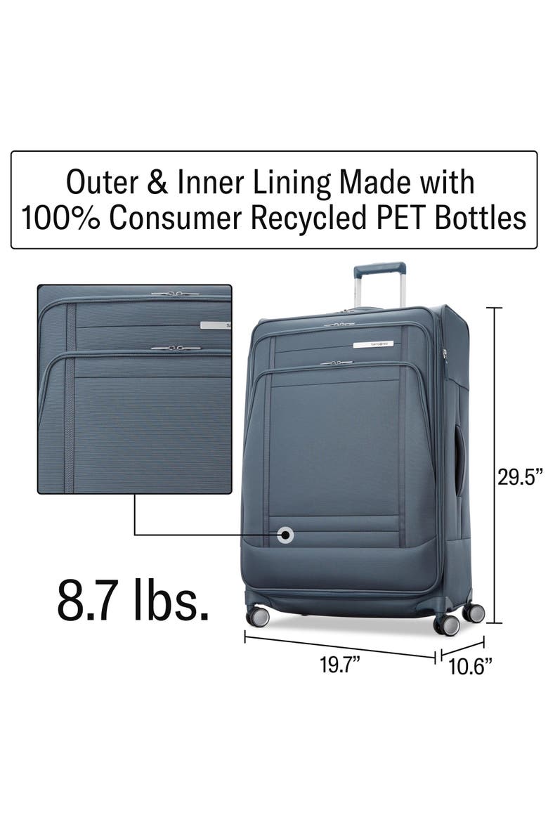UpLIFT Softside Expandable 29" Large Checked Spinner Luggage, Alternate, color, Blue