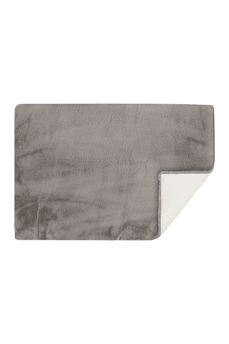 Faux Fur Rectangular Throw 5' X 8' - Grey, Alternate, color, GREY
