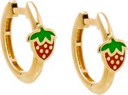 BY ADINA EDEN Kids Strawberry Huggie Earring 14K