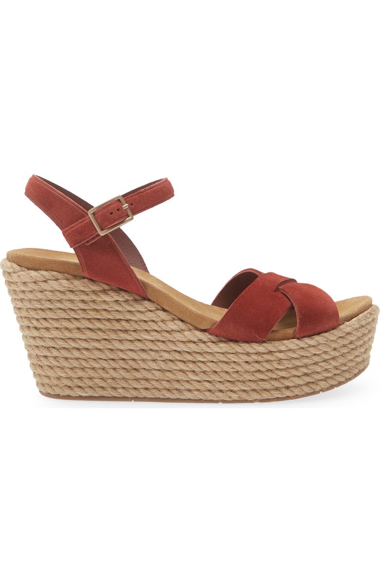 Pedro Garcia Dalys Espadrille Platform Wedge Sandal, Alternate, color, Henna Castoro