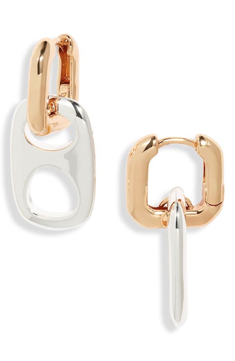 Pop Top Drop Hoop Earrings