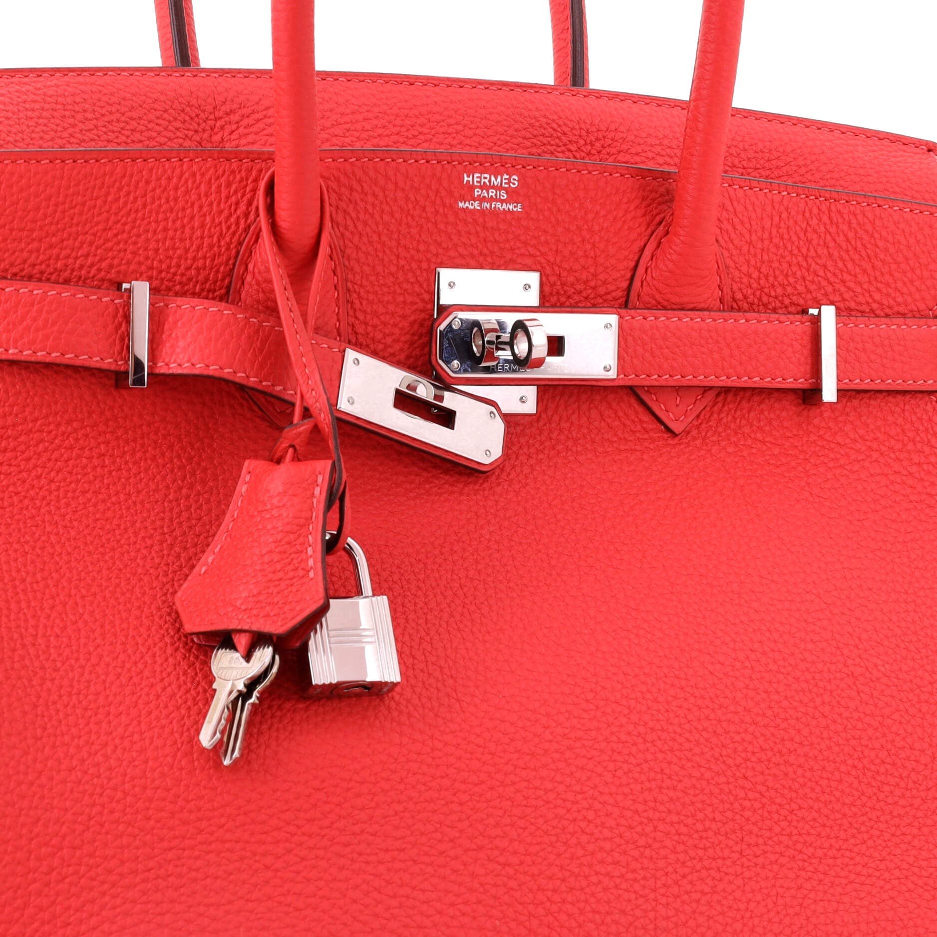 Pre-Owned Hermes Birkin Handbag Red Togo with Palladium Hardware 30, Alternate, color, Rouge Pivoine