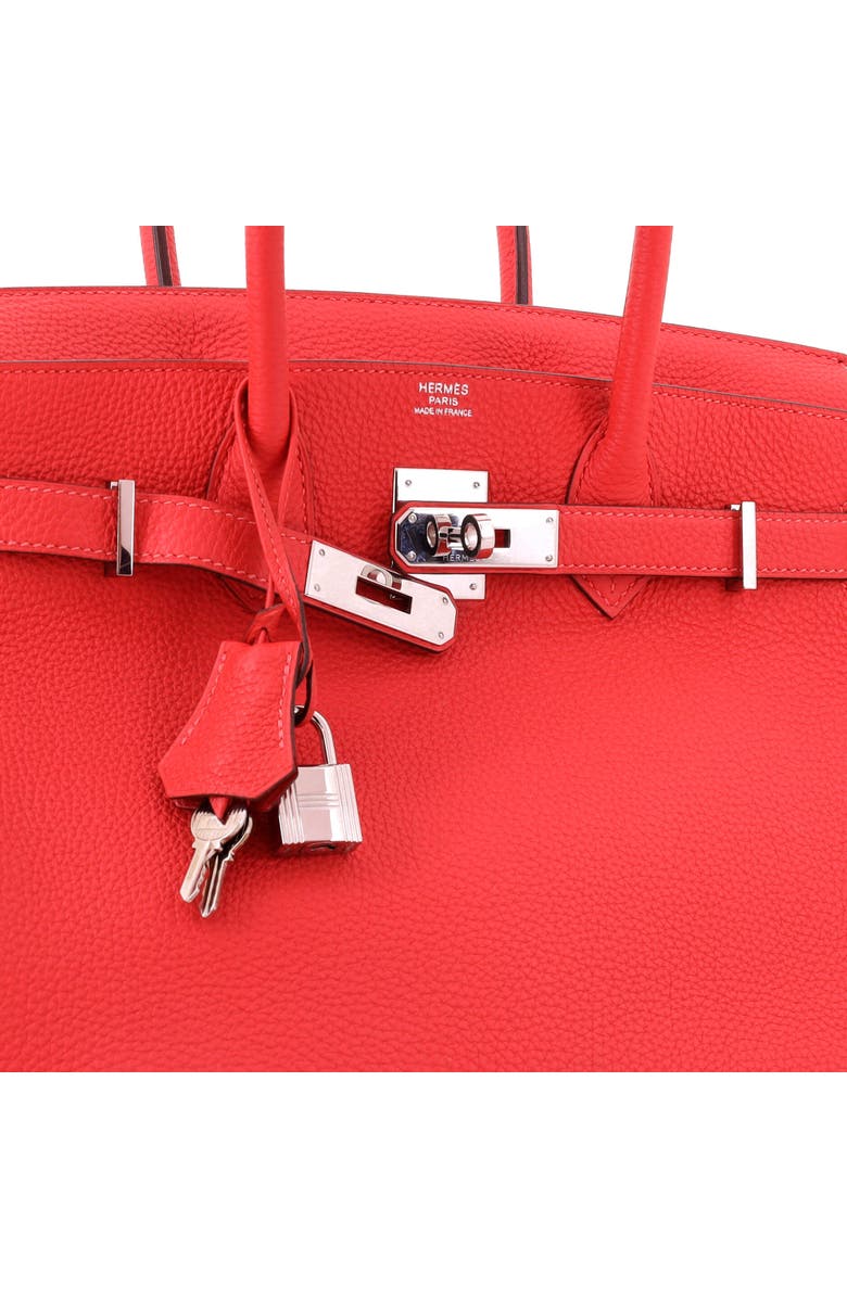 Pre-Owned Hermes Birkin Handbag Red Togo with Palladium Hardware 30, Alternate, color, Rouge Pivoine