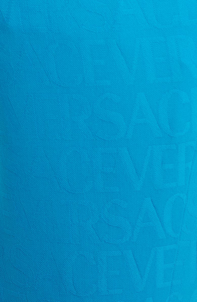 Versace Tonal Logo Flare Leg Virgin Wool Pants, Alternate, color,