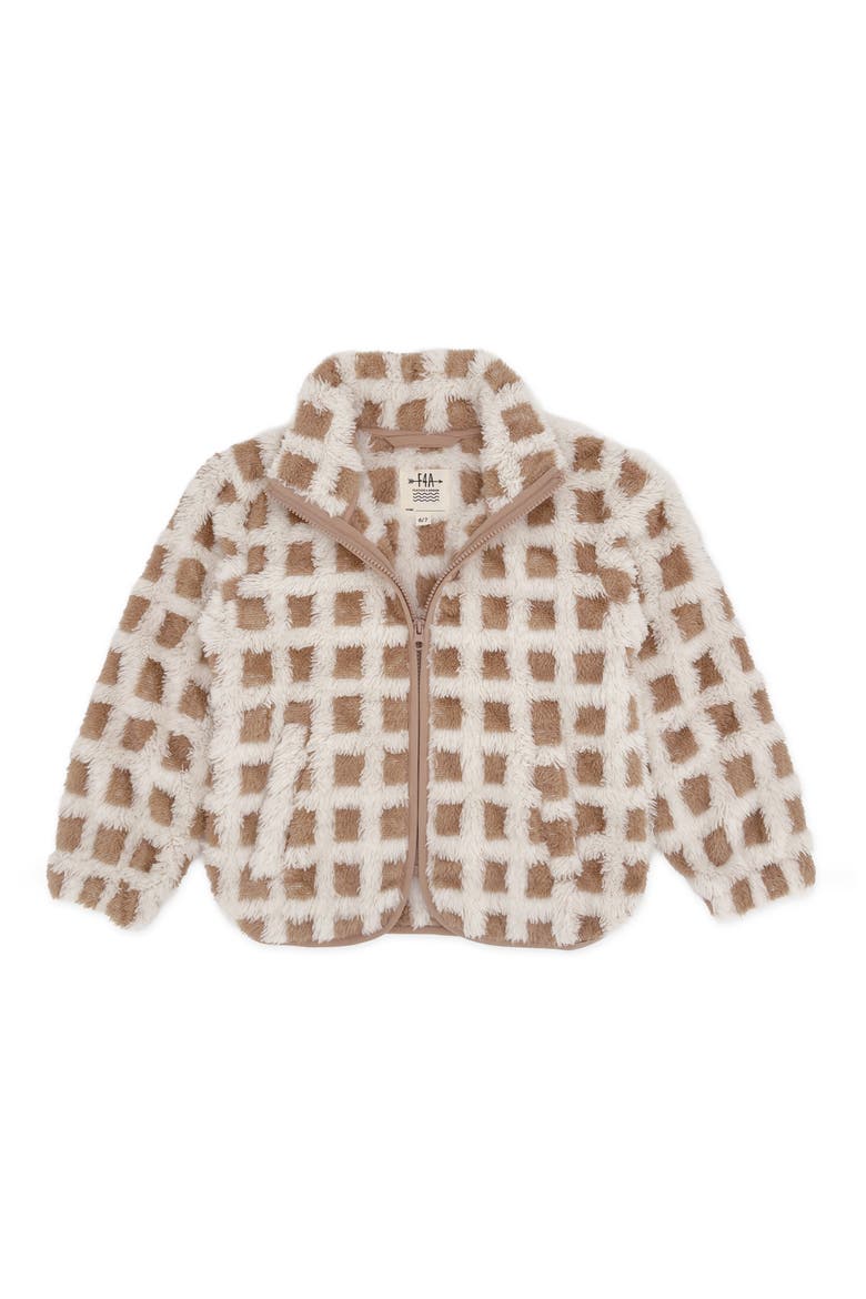 Parker Plaid Fleece Jacket, Main, color, SADDLE