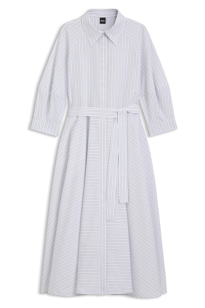 Debeca Cotton Poplin Midi Shirtdress, Alternate, color, ARTIC ICE