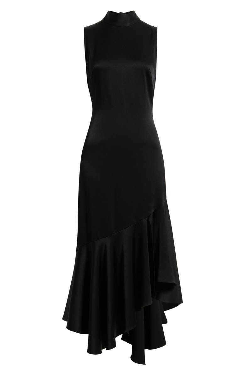 KOBI HALPERIN Jenkins Sleeveless Satin Maxi Dress, Alternate, color, Black
