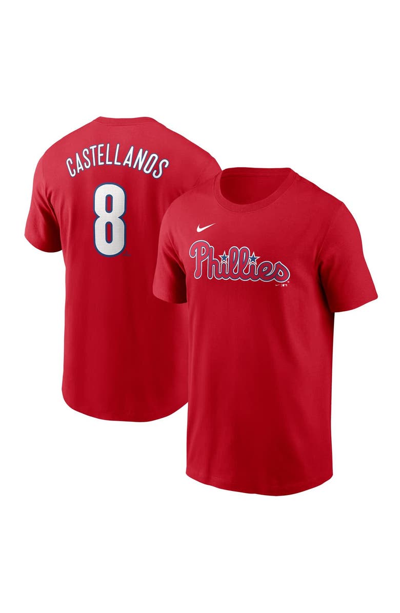 Nike Men's Nike Nick Castellanos Red Philadelphia Phillies Fuse Name & Number T-Shirt, Alternate, color, Red