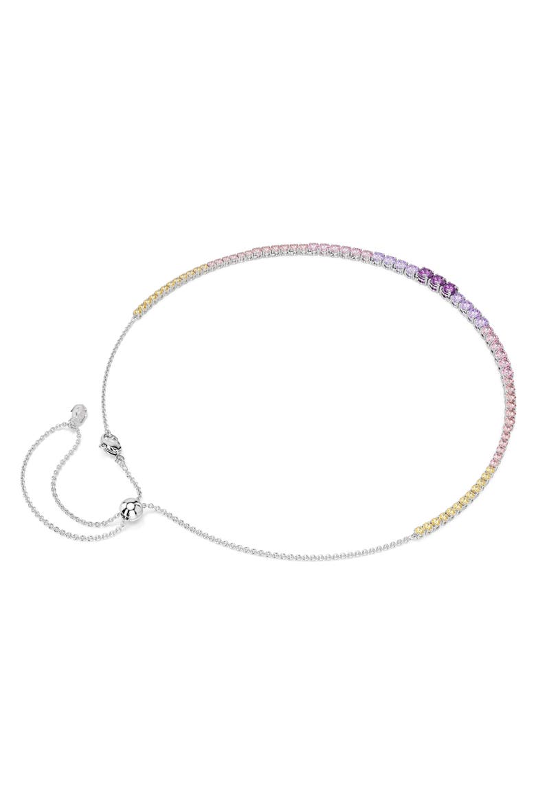 Matrix Crystal Slider Necklace, Alternate, color, SILVER/ PURPLE