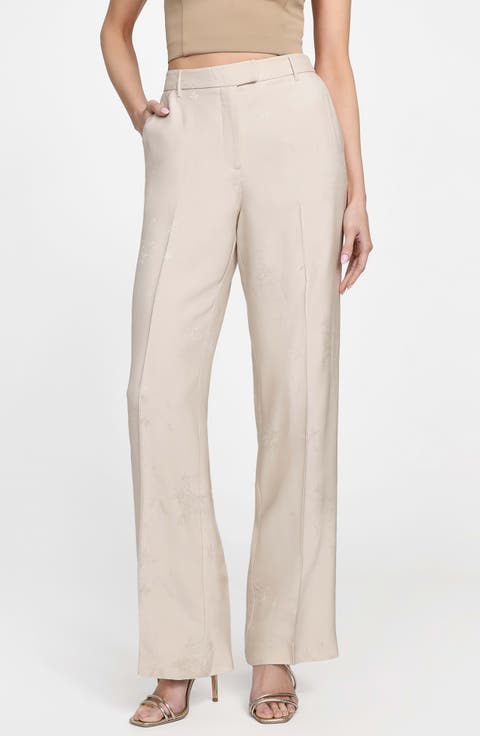 Whitney Jacquard Straight Leg Pants
