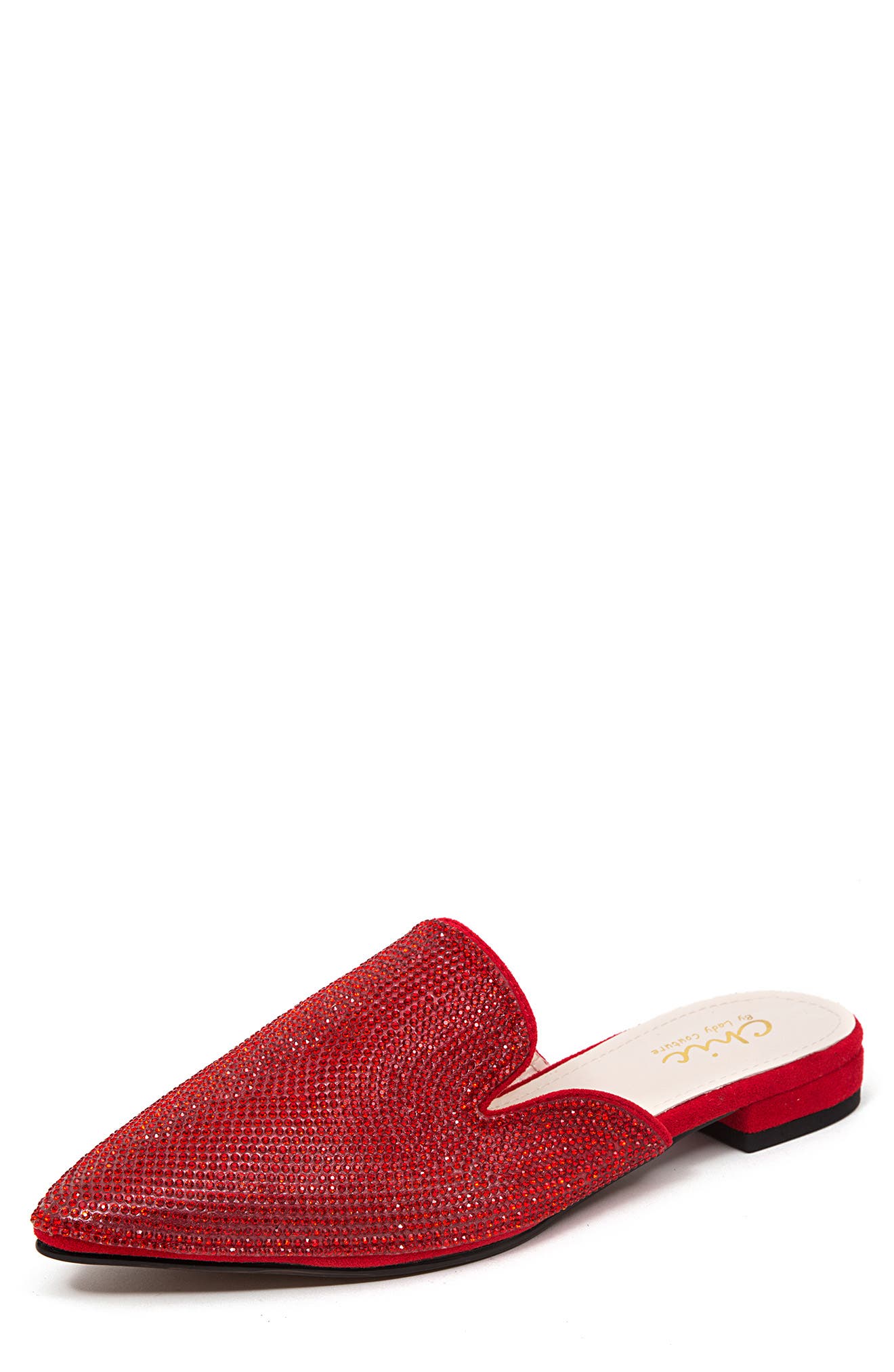 Cosmo Rhinestone Mule, Main, color, RED