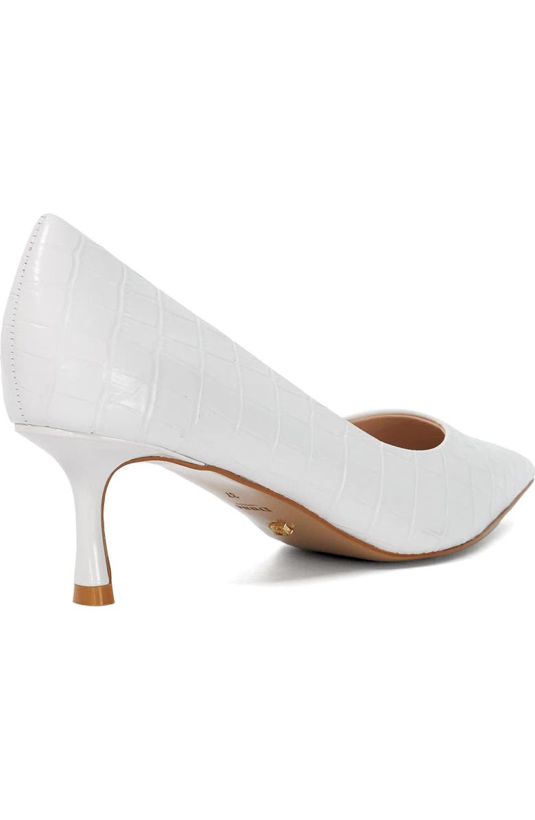 Dune London Achievable Pointed Toe Pump, Alternate, color, White