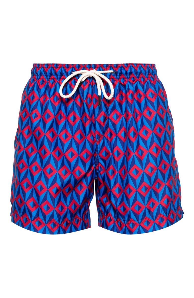 Peninsula Swimwear Ponente Swim Shorts, Main, color, Blue Multicolor