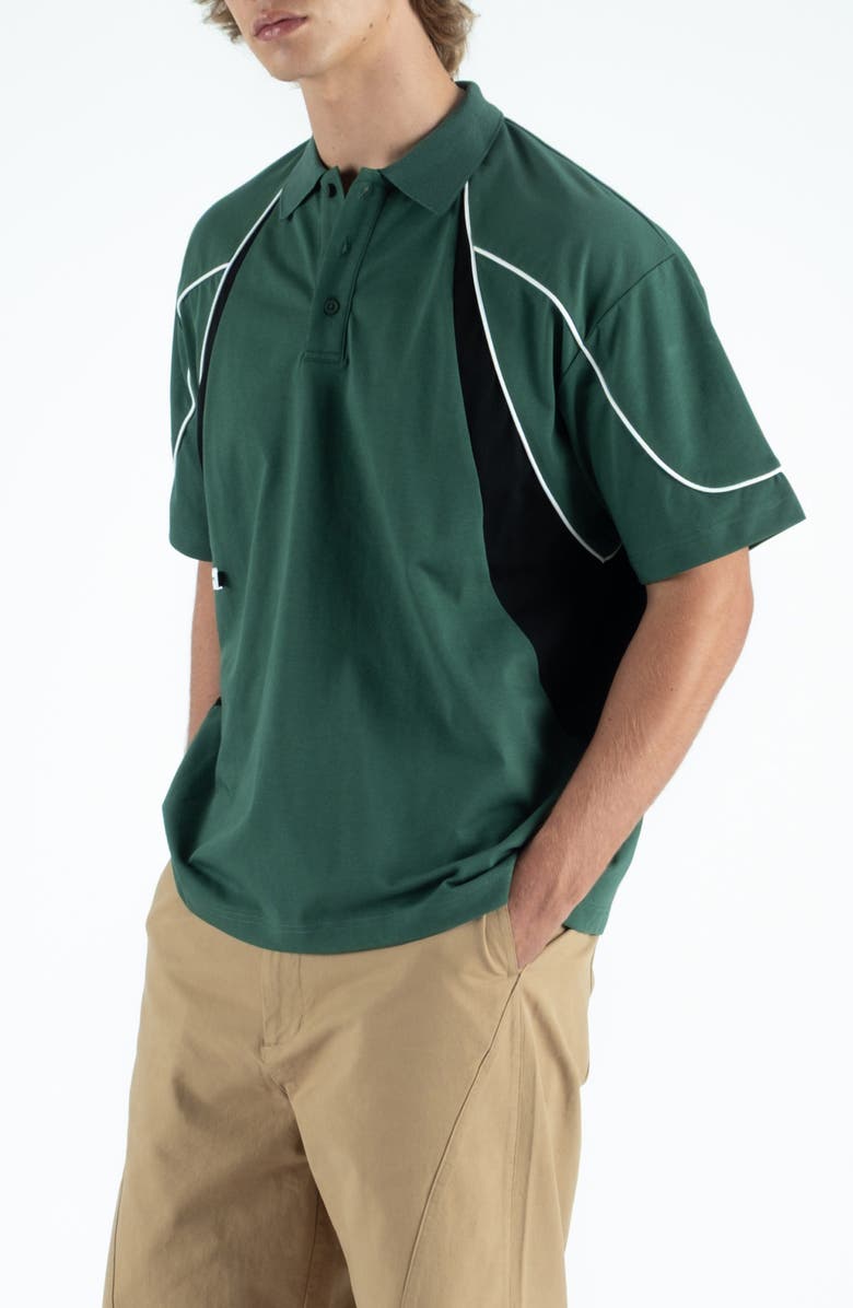STUDENTS Captain Colorblock Polo, Alternate, color, Forest