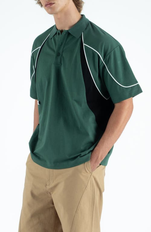 Students Captain Colorblock Polo In Animal Print