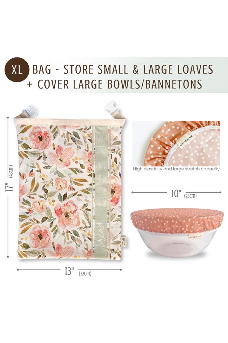 Artist Series Bread Baker Set, 2 Pieces, Sweetpea Garden, Alternate, color, Multicolor