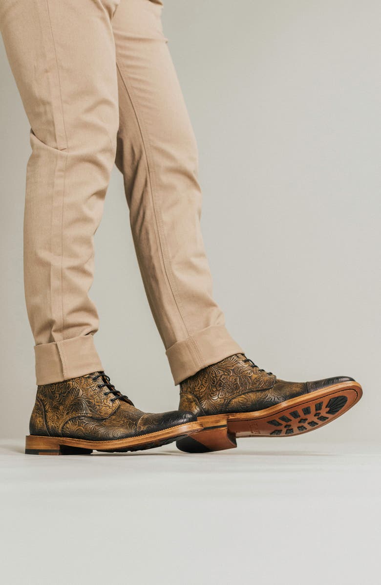 TAFT The Rome Embossed Cap Toe Boot, Alternate, color,