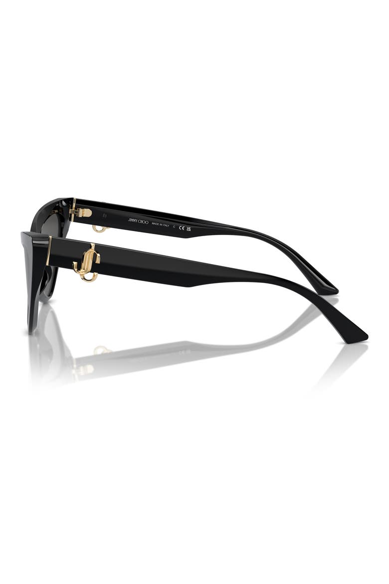 55mm Cat Eye Sunglasses, Alternate, color, BLACK / DARK GREY