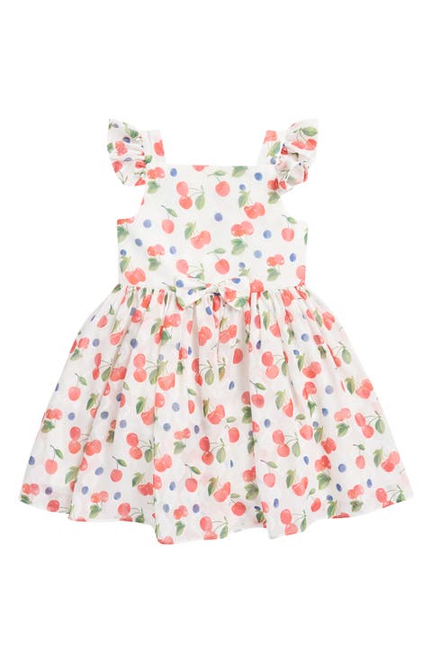 Kids' Cherry Print Chiffon Dress (Toddler & Little Kid)