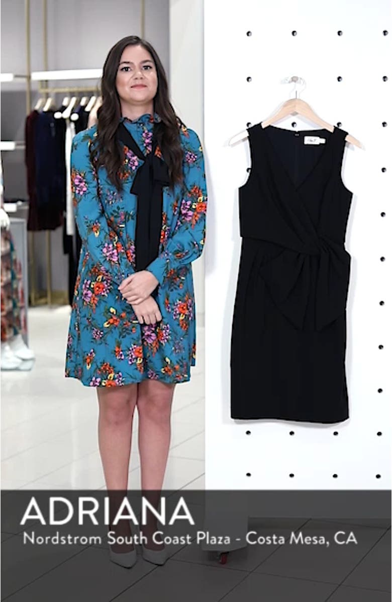 Faux Wrap Sheath Dress, sales video thumbnail