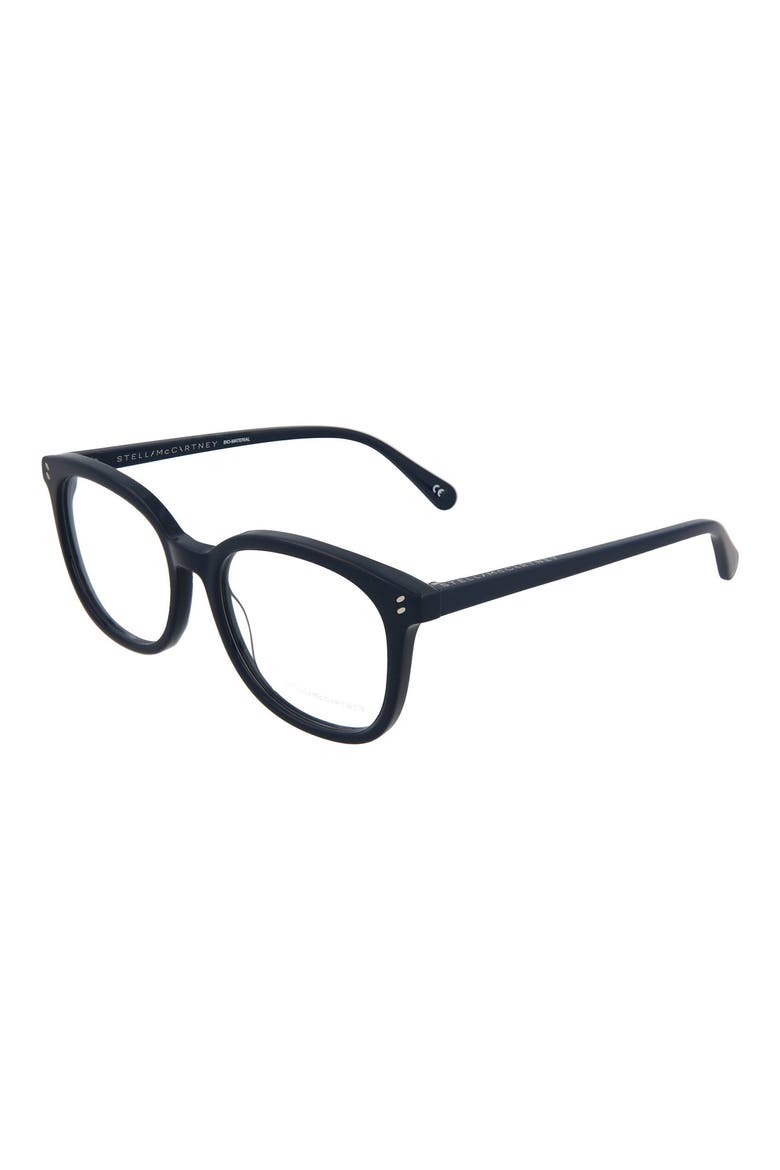 49mm Square Optical Frames, Alternate, color, BLUE BLUE TRANSPARENT/ TRN
