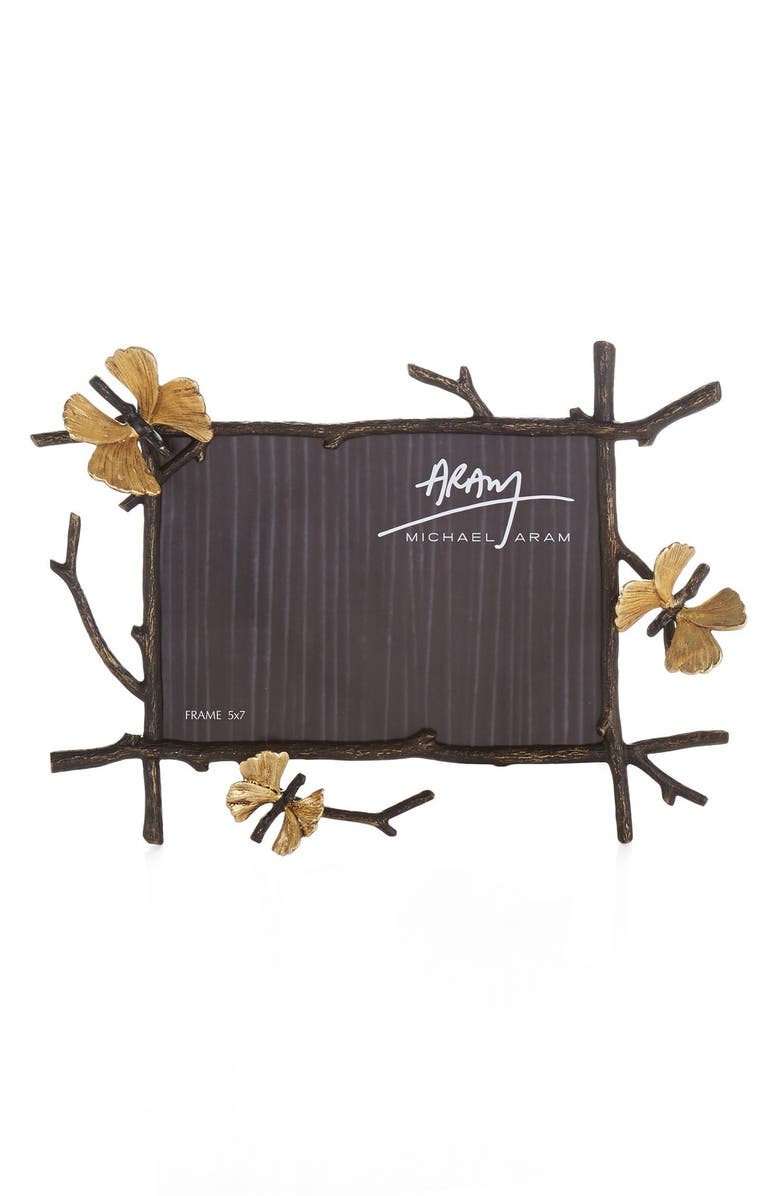 Michael Aram Butterfly Ginkgo Picture Frame, Main, color, Gold