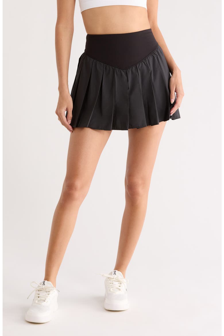 FP Movement Swing of Things Pleated Skort, Main, color, BLACK