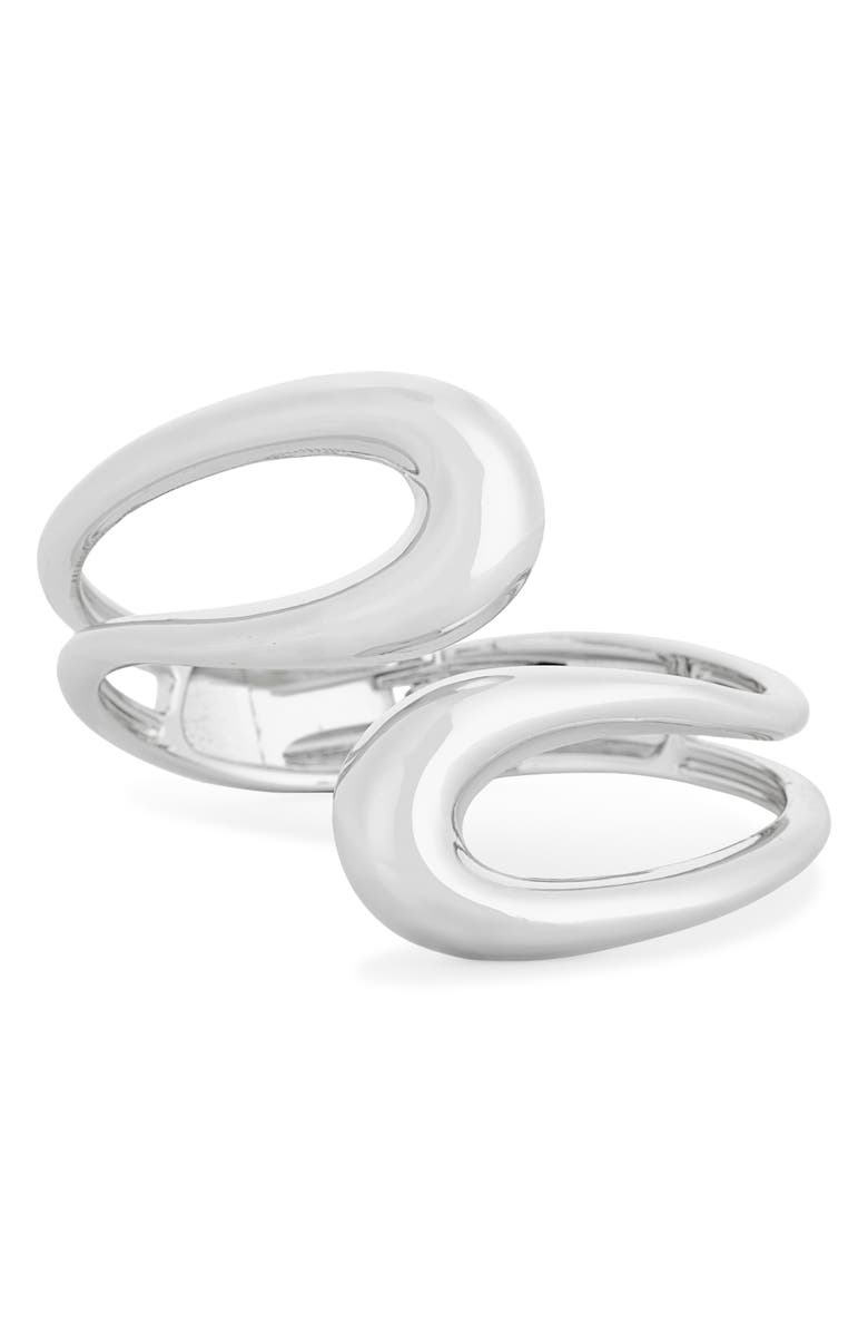 Tasha Hinge Cuff Bracelet, Main, color, Silver