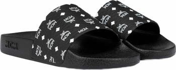 Monogram Print Rubber Slides