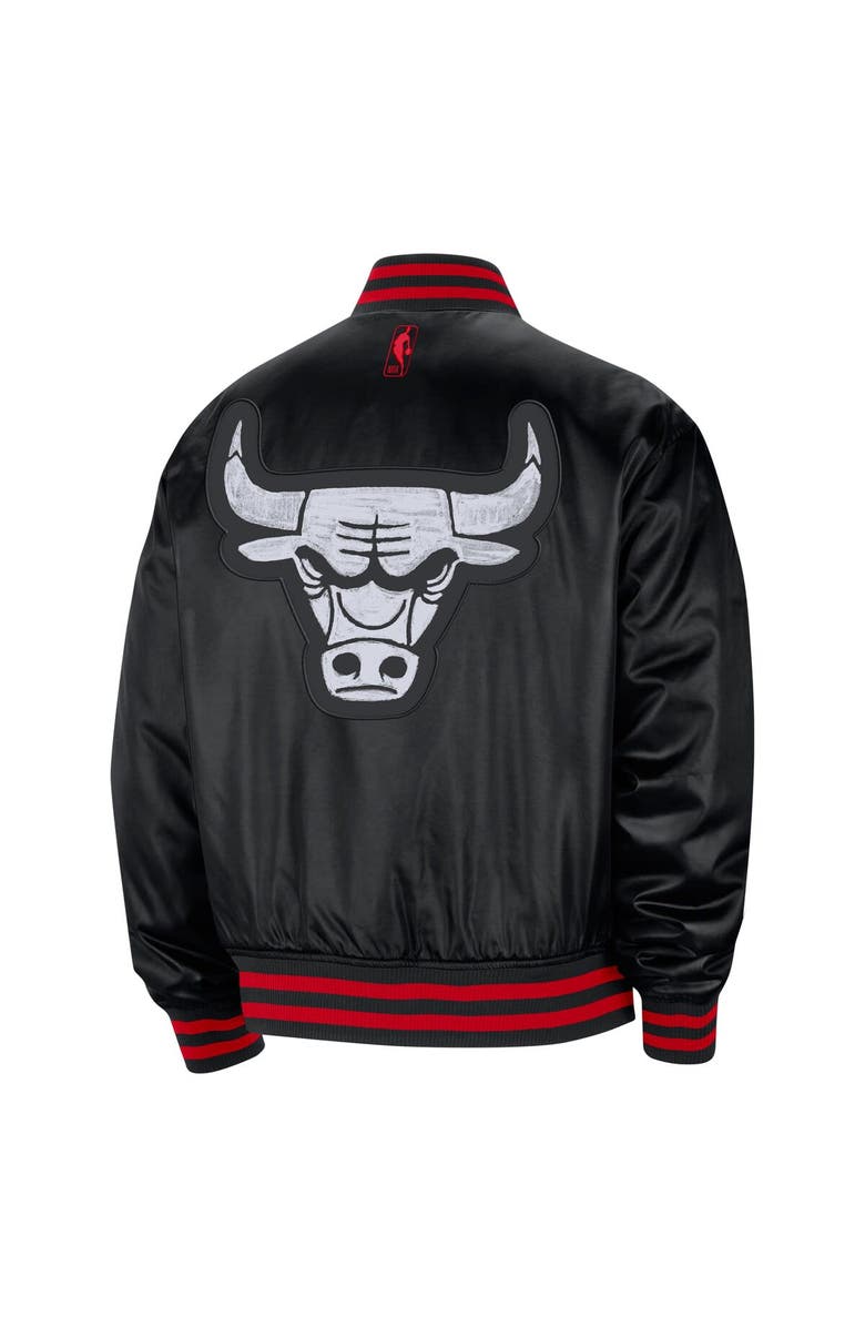 Nike Men's Nike Black Chicago Bulls 2023/24 City Edition Courtside Premier Full-Snap Bomber Jacket, Alternate, color, 