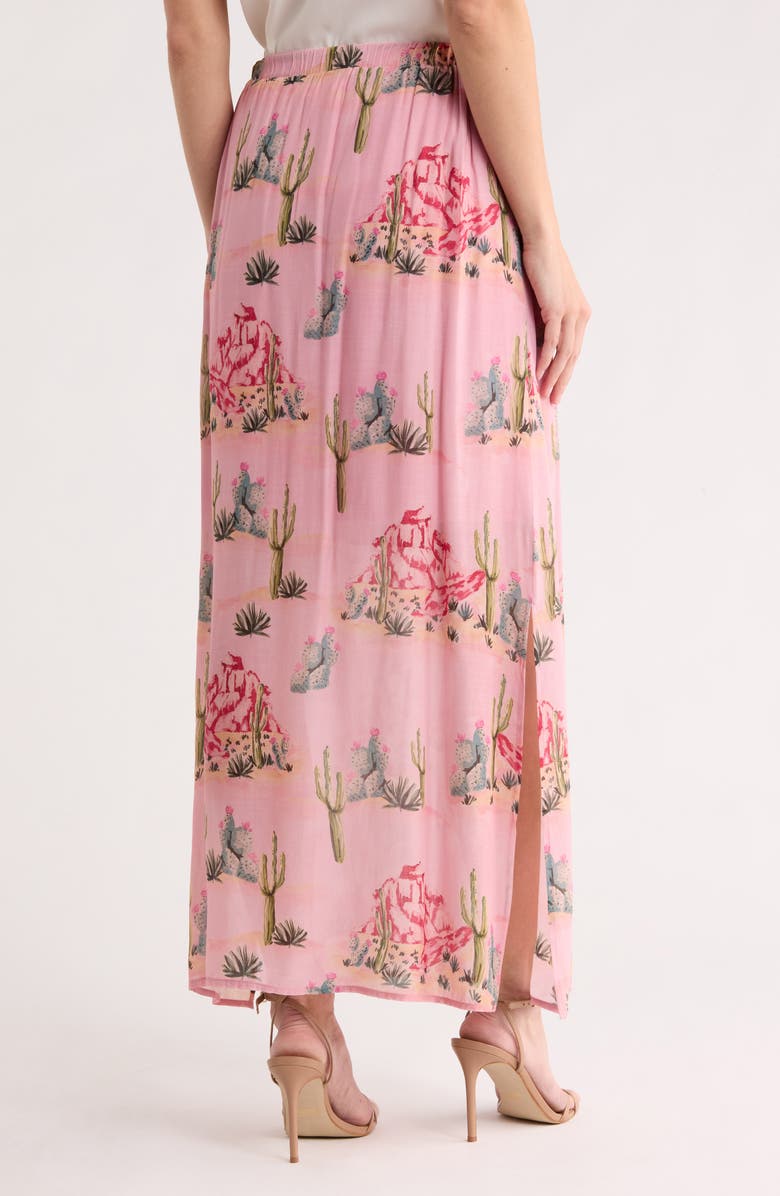 DR2 by Daniel Rainn Cactus Rose Maxi Skirt, Alternate, color, Terracotta