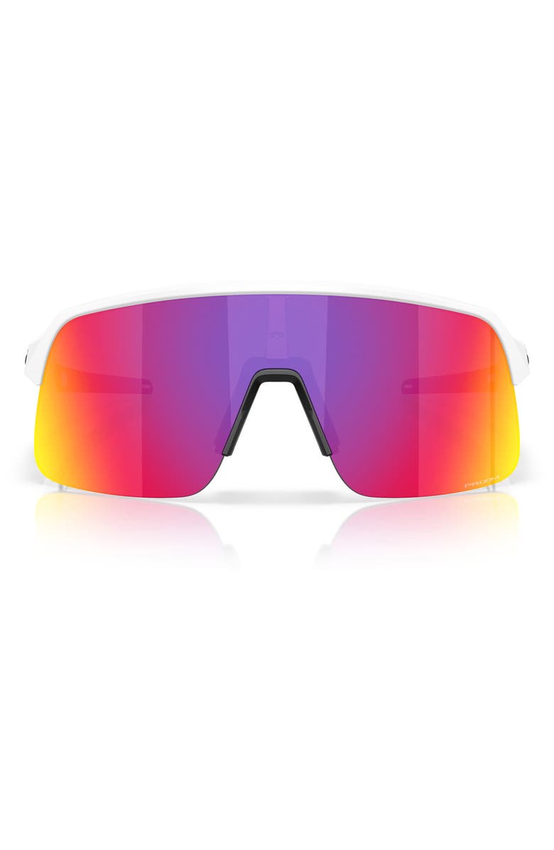 Oakley 134mm Prizm<sup>™</sup> Rectangular Sunglasses, Main, color, Matte White