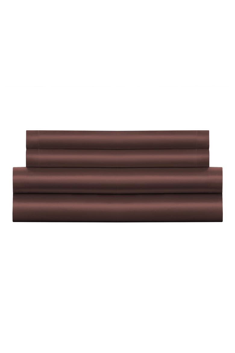 Satin Sheet Set, Main, color, CHOCOLATE