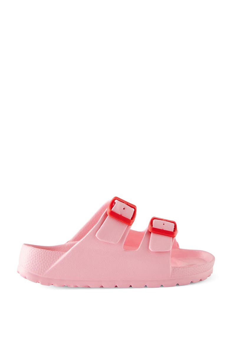 Kid's Twin Strap Slide, Main, color, Sunkissed Varsity Red