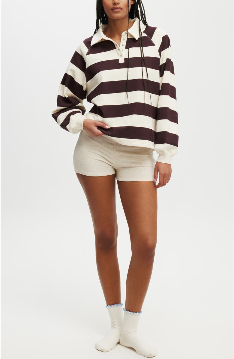 COTTON ON BODY Women's Oversized Collared Lounge Fleece Sweater, Alternate, color,