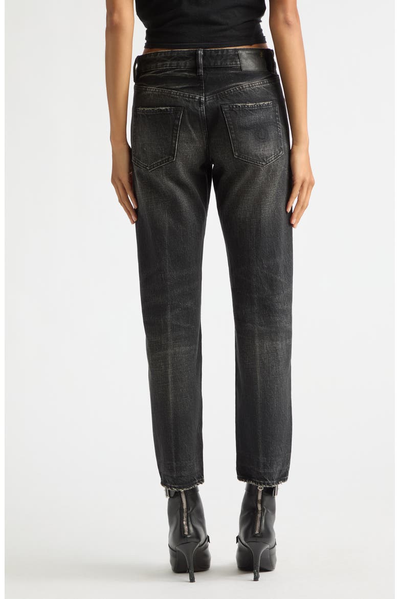 Romeo Distressed Straight Leg Jeans, Alternate, color, BRIXTON BLACK